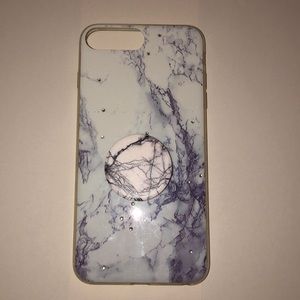 Marble iPhone 7/8 Plus Case with popsocket